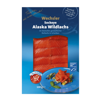Wechsler Wild Alaskan Salmon Fillet, Cold Smoked