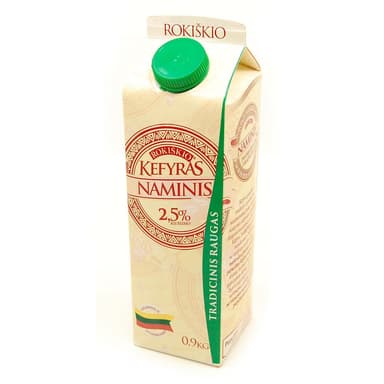 Kefir ROKIŠKIO NAMINIS, 2.5 % , 0,9 kg