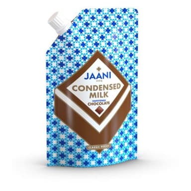 Sweetened condensed milk JAANI, w chocolate, in a bag w a dispen.,250g