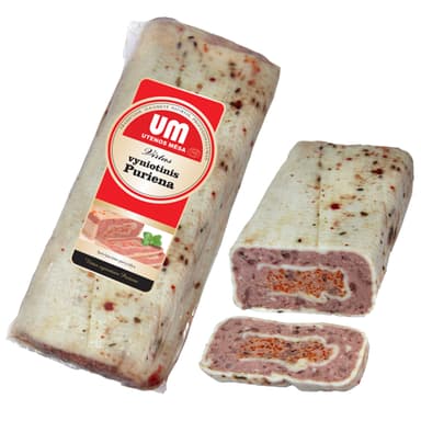 Boiled pork roll PURIENA, ~1,25 kg,