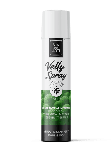 Maistiniai purškiami dažai VELLY, su kakavos sviestu, žali, 250 ml