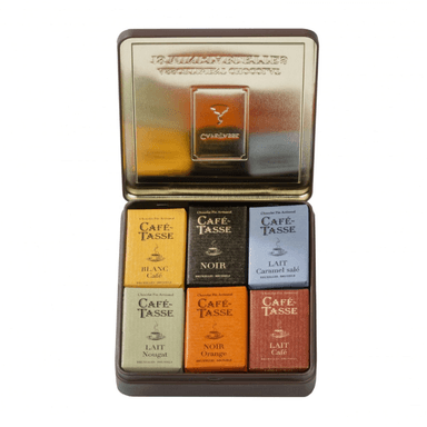 Mini chocolate set, 18 pcs, in a metal box