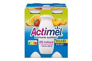 Fruit yogurt drink ACTIMEL, 4x100g