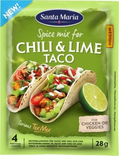 Taco Spice Mix SANTA MARIA, Chili & Lime  28g