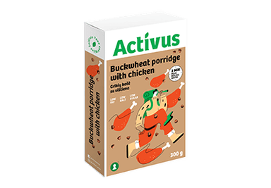 ACTIVUS grikių dribsnių košė su vištiena 300g