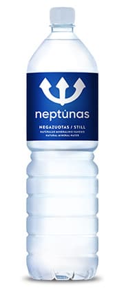 Negazuotas natūralus mineralinis vanduo NEPTŪNAS, 1,5 l D