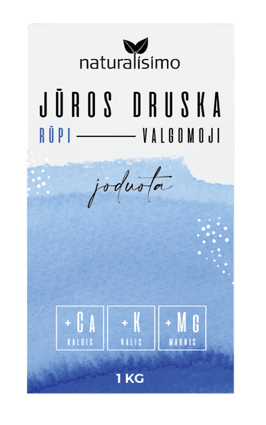 Jūros druska, joduota, rupi