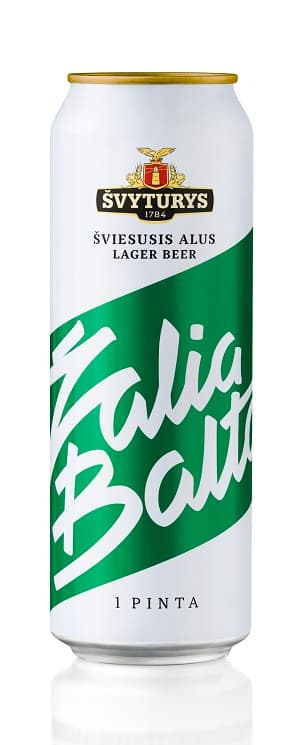 Alus ŠVYTURYS Žalia Balta, 5%, 0,568l, skardinė, D
