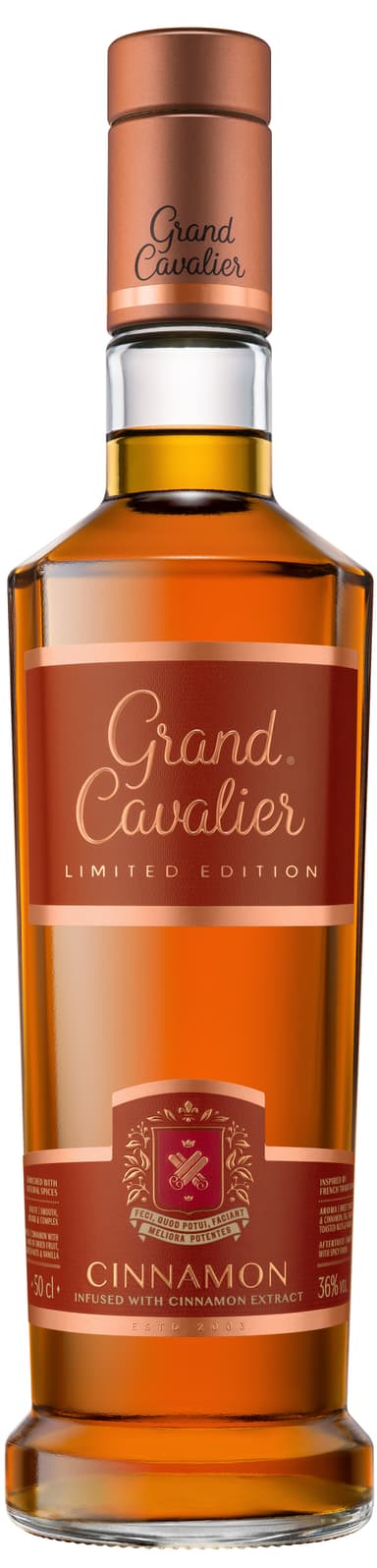 Spiritinis gėrimas GRAND CAVALIER Cinnamon Limited Edition, 36%, 0.5 l,  stiklas