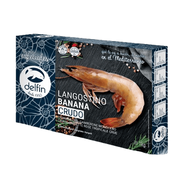 Deep-frozen raw “Banana” shrimp 60/80- 1 kg