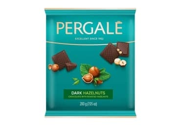 Dark chocolate PERGALE, with whole hazelnuts, 200 g