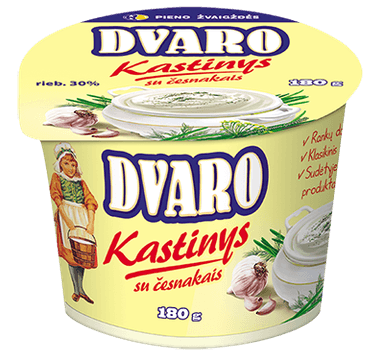 DVARO spread with garlic, 30% fat, 180 g