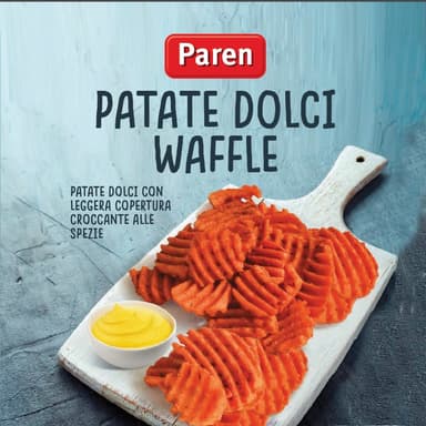 Frozen spicy sweet potato waffle fries, 600 g