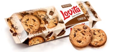 Cookies LOVITA, with chocolate pieces, 150 g