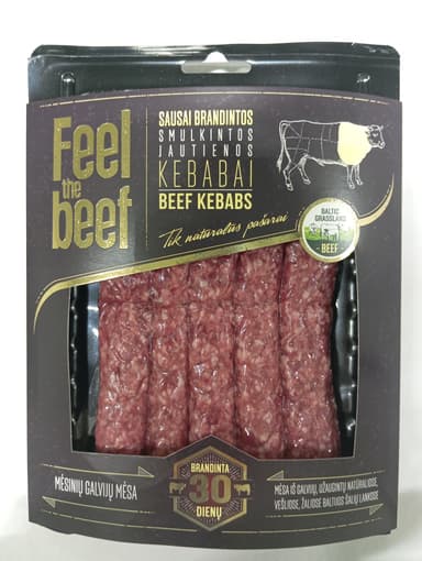 Sausai brandinta jautiena kebabams, smulkinta, 500 g