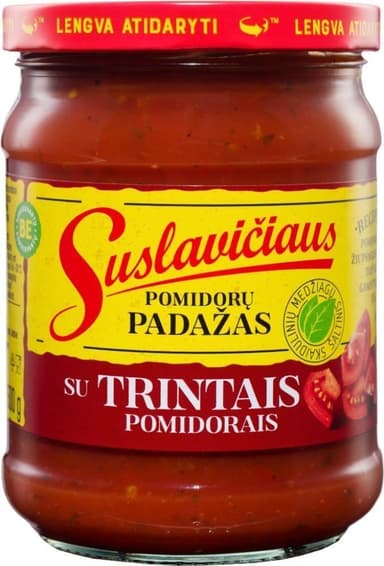 Trintų pomidorų padažas SUSLAVIČIAUS, 500 g