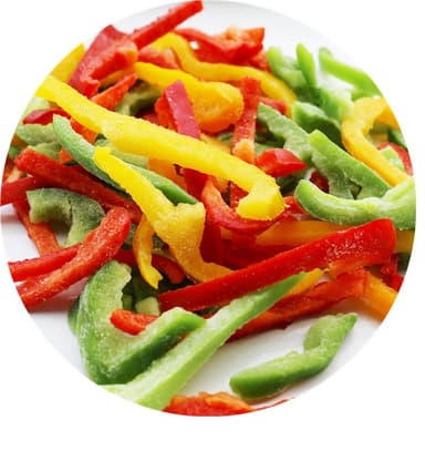 Šaldytas paprikų mišinys, juostelėmis, 2,5 kg
