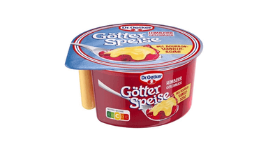 Dr. Oetker Götterspeise Avietės su Bourbon vanilės padažu, 160 g