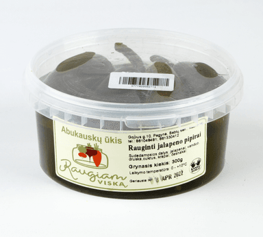 Pickled jalapeno peppers, RAUGIAM VISKĄ, 300 g