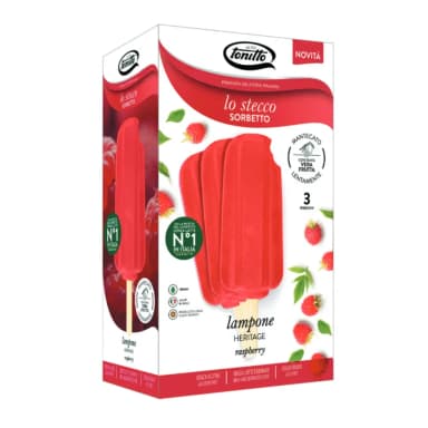 Raspberry sorbet by the scoop