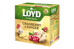 Herbal fruit tea with cranberry, ginger. LOYD, 40g