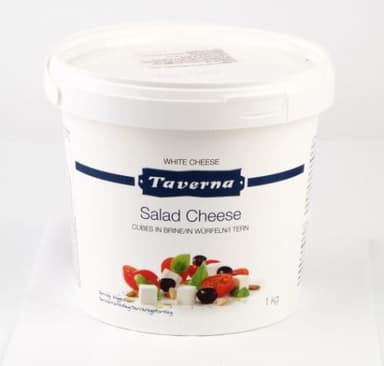 Feta type cheese TAVERNA, in cubes, in brine, 21%, 1 kg