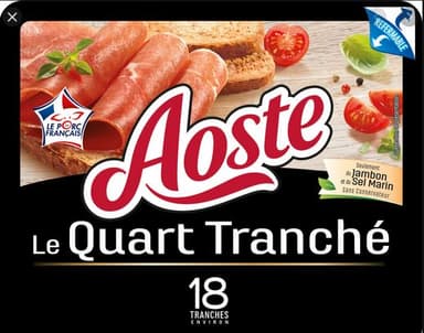 Vytintas kiaulienos kumpis  AOSTE, pjaustytas, 220g