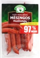 Karštai rūkytos dešrelės KAI NORISI MĖSOS medžiotojų dešrelės, 230 g, A.r.