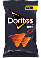 DORITOS BBQ-flavored corn chips, 100 g