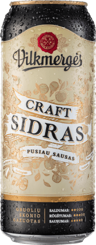 Cider VILKMERGĖS Craft, 5,4%, 0,5 l, can D