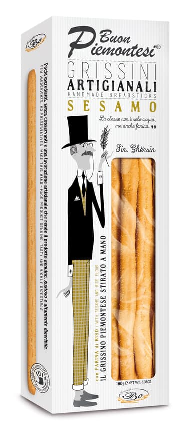 Breadsticks BUON PIEMONTESI Sesame, with sesame and rice oil, 180 g