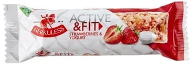 Muesli bar HERKULESS Active&Fit, with strawberries and yoghurt, 25 g