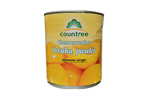 Canned peach halves in light syrup COUNTREE 820g