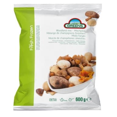 Frozen IQF woodlandmix GREENS, 600 g