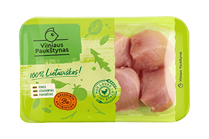 Švieži broilerių filė gabaliukai be antibiotikų 500g