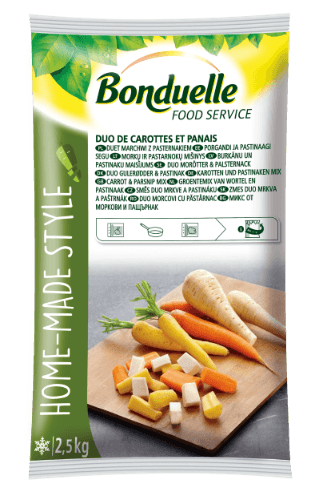 Šaldytų morkų ir pastarnokų mišinys, BONDUELLE, 2,5 kg