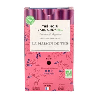 Earl Grey Black Tea, organic, 15 packs.