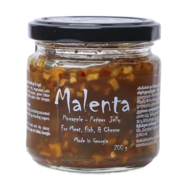 Pineapple Pepper Jelly seasoned with pineapples and spicy peppers