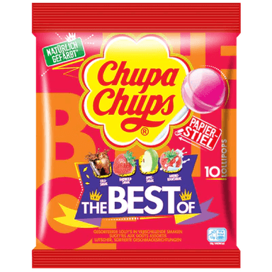 Lollipops CHUPA CHUPS, The Best Of, various flavors, 10 pcs, 120 g