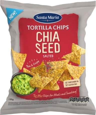 Corn chips SANTA MARIAChia Seed, 130 g