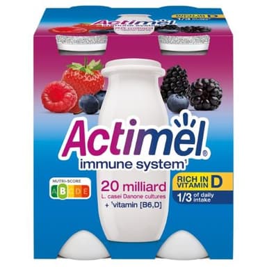 Yogurt drink ACTIMEL, wild berry flavor, 1.5%, 4x100 ml