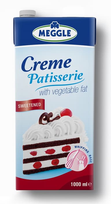 Pastry cream, beat, sweetened, 25%, 1 l