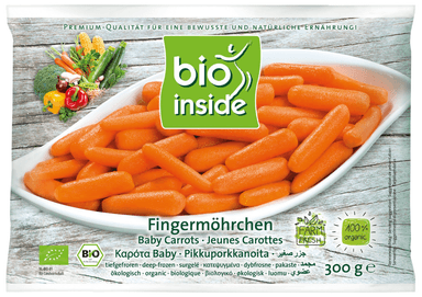 Carrots, frozen, organic