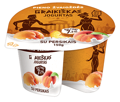 Yogurt with peaches GREEK AMPHORA 3.1% 150g