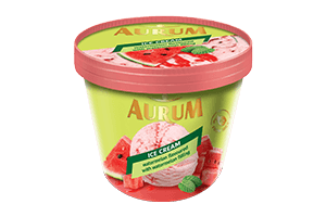 Watermelon-flavored ice cream with watermelon filling AURUM, 800ml