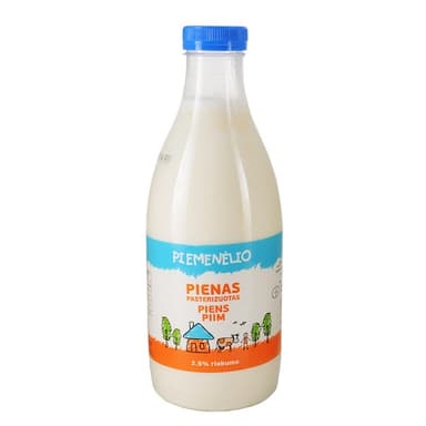 Milk PIEMENĖLIO, 2,5 %, 1 L PET
