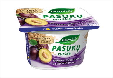 NATURE'S whey cheese with plums and bran 130g