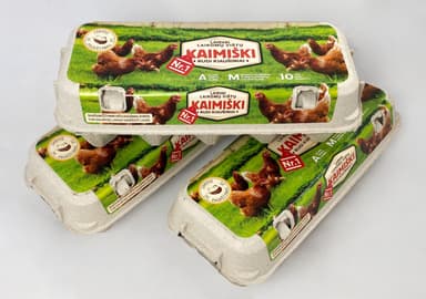 Free-range eggs SPARNAI brown, packed, 10 pcs.