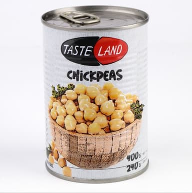 Canned chickpeas TASTE LAND, 400g/240g