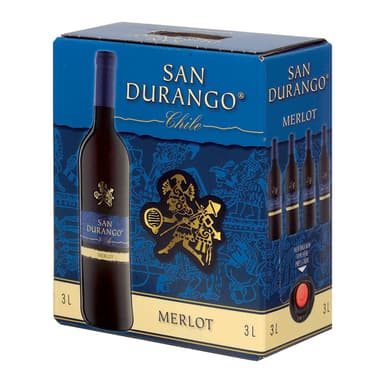 Vynas SAN DURANGO Merlot,BIB, raudonasis, sausas, 3 l